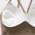 thumbnail image 7 of Built in Bra Tank Tops for Women Women's Seamless V Neck Camisole Tank Top with Built in Bra Comfortable Stretchy Basic Layering Piece for Everyday WearKhakiWorkout Top Womens Camisole Tank Tops, 7 of 7