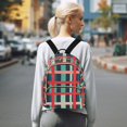 thumbnail image 7 of FORMRS Mini Backpack Purse for Women Travel Daypack Casual Shoulder Bag, Green Plaid, 7 of 7