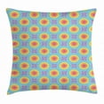 thumbnail image 1 of Geometric Throw Pillow Cushion Cover, Rainbow Colors of Repeating Concentric Circles in Dot Art Style Illustration, Decorative Square Accent Pillow Case, 24 X 24 Inches, Multicolor, by Ambesonne, 1 of 2