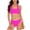 22# Hot Pink, variant on Women's Solid Racerback Athletic Bikinis Sporty 2 pieces Swimsuit Junior Teen Girls Sports Bathing Suits Yellow L