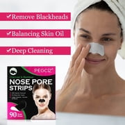 Pegciz Nose Pore Strips, Deep Cleansing Blackhead Remover Strips, 90 Count