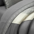 thumbnail image 5 of Nanshing Arabesque7 Piece Luxury Traditional Comforter Set, Grey, Queen, 5 of 9