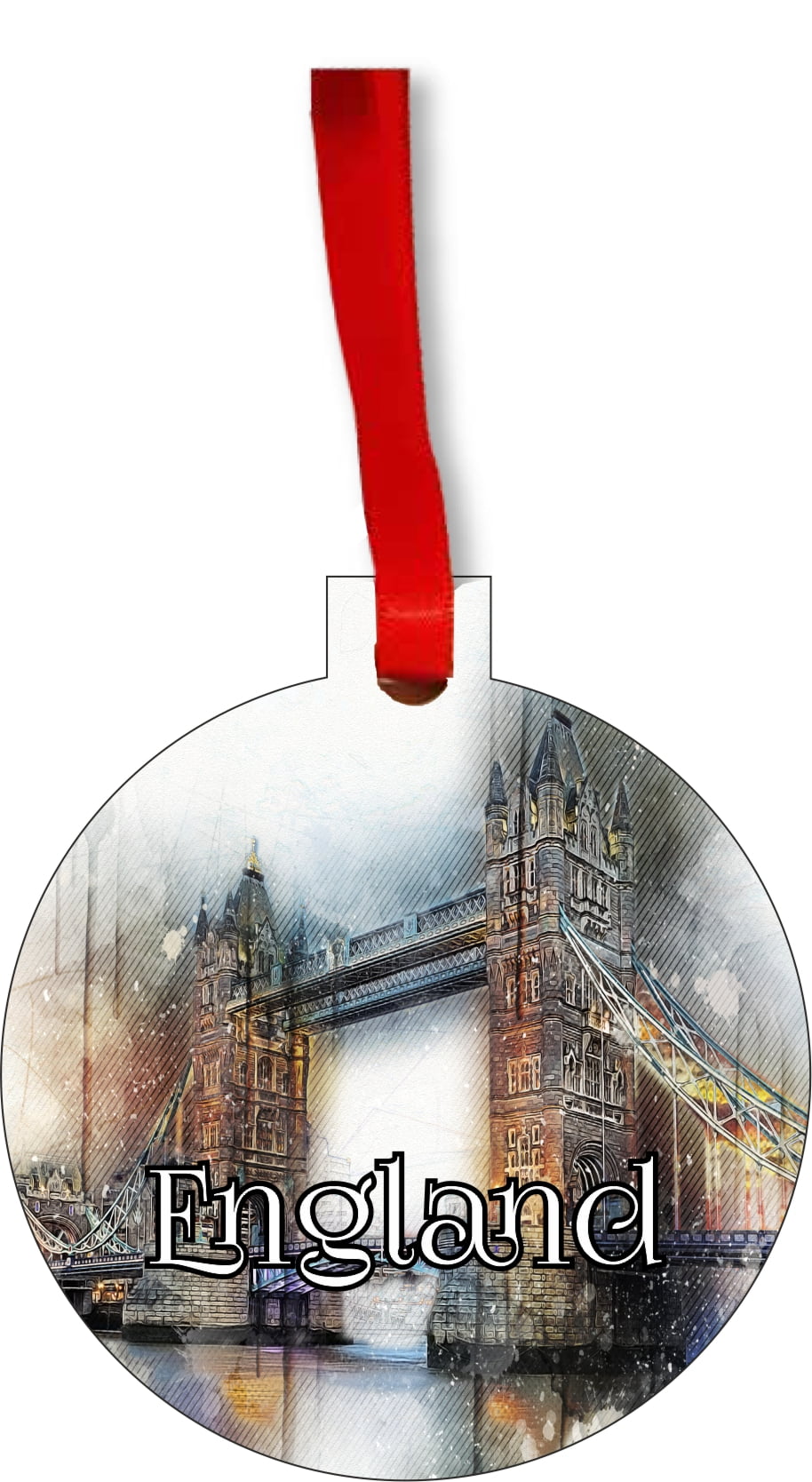London Holiday Ornament Tower Bridge Ornament London Christmas Ornament