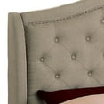 thumbnail image 4 of Benjara Fabric Upholstered California King Bed with Camelback Headboard, Beige, 4 of 5
