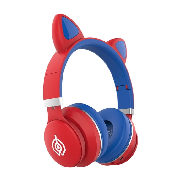 Bluetooth Headphones, Wireless Headphones with Microphone Includes Aux Cord, Volume Reduced Kids Foldable Earphones for School, Home, or Travel