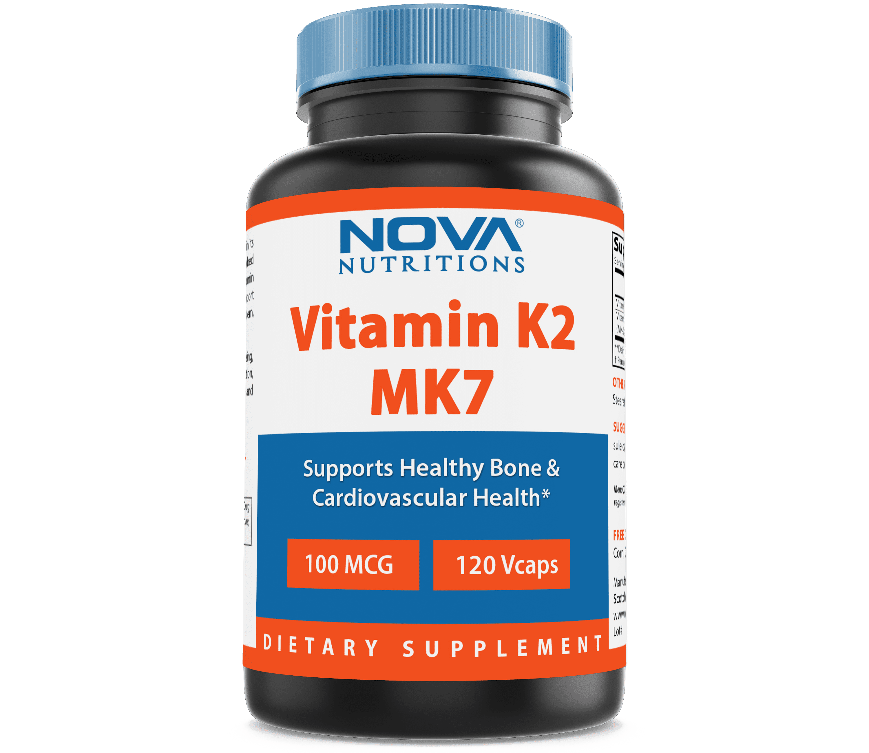 nova nutritions vitamin k2 (mk7) 100 mcg 120 vcaps