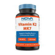nova nutritions vitamin k-2 (mk-7) 100 mcg 120 vcaps