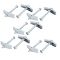 thumbnail image 1 of Unique Bargains M6 x 75mm Male Thread Spring Loaded Hollow Wall Round Head Toggle Bolt 10pcs, 1 of 1