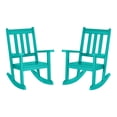 thumbnail image 3 of WestinTrends Malibu Outdoor HDPE Plastic Preschool Toddler Rocking Chairs (Set of 2), Turquoise, 3 of 13