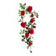 thumbnail image 1 of Guirnalda de flores artificiales, rosas falsas, plantas colgantes para jardín y hogar. Rojo 11cm, 1 of 9