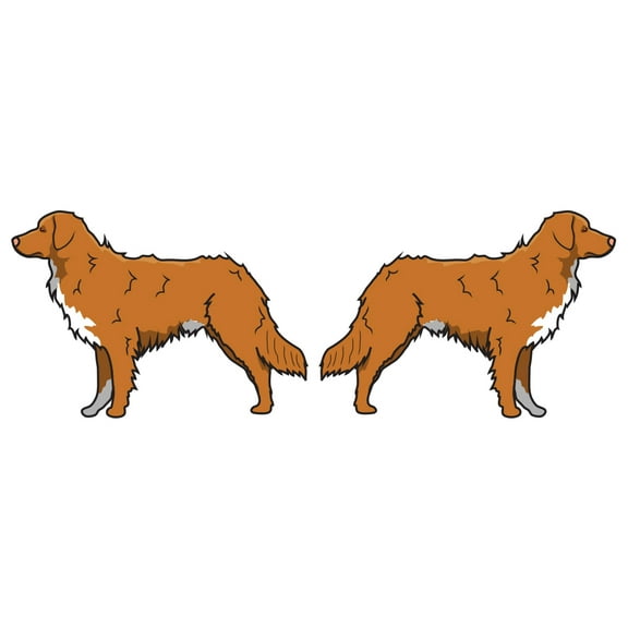 Nova Scotia Duck Tolling Retriever Decal | Indoor/Outdoor | Dog Lover Super Cute Sticker for SUV Windows, Dorm Rooms, Bedroom, Offices | SignMission personalized gift | 2 Pack of 6"