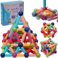 thumbnail image 1 of COUOMOXA Bloques Magnéticos de Construcción STEM 74 Piezas para Niños de 3 a 9 Años, 1 of 6
