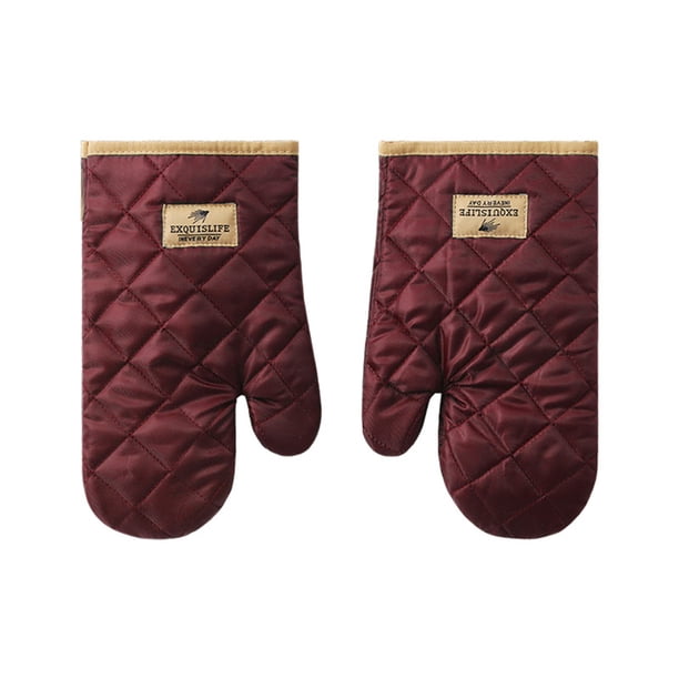 2 uds guantes para horno guantes para hornear guantes anti-escaldaduras guantes antideslizantes de a Abanopi borgoña