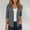 Gray, variant on Women's Stretch Shirt Cardigan Baeitkot Women's Solid Color Casual Imitation Stretch Shirt Cardigan Blue XL