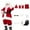 Red, variant on Mens Santa Suit Adult Santa Suit 9 Piece Xmas Outfit Set Men Christmas Outfit Christmas Party Suit for Men M