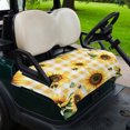 thumbnail image 2 of Golf Cart Seat Covers for 2 Seater,Yellow Sunflower Microfiber Cart Seat Towel Blanket,Vintage Country Bee Plaid Ginger Check Absorbent NonSlip Bench Seats Protector for Golf Course 51"x31", 2 of 9