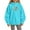 Sky Blue, variant on Chenglor Back To School Girls Hoodies Size 10-12 Toddler Girl Sweatshirt Girls First Day Of School Outfit Girl Clothes Children's Fashion Clothes (2-3 Years Dark Blue)