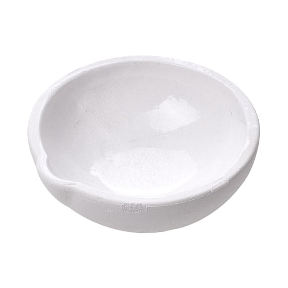 Cuenco de crisol de cerámica para refinación y fundición, plato para fundir joyas de metal. 90 mm de diámetro interior