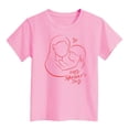 thumbnail image 4 of Baby Girl Shirts Comfortable Short Sleeve T Shirt Top Cartoon Print Crew Neck Holiday Shirts T-Shirt Boys & Girls Shirts Pink,5-6Y, 4 of 4