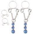 thumbnail image 1 of TISHITA 2 Pcs Faux Anneaux de Mamelon Pendants Non Percés Meilleurs Cadeaux de Noël, 1 of 8