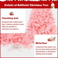 thumbnail image 4 of Árbol de Navidad Goplus artificial rosa sin iluminación de 2,3 m con soporte, 4 of 7