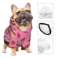 thumbnail image 5 of Yiaed Strawberry Cake Print Dog Hoodie Security Pet Dog Costume Pets Dog Hoodie Sweatshirt with Pocket for Small Dogs-Small, 5 of 5