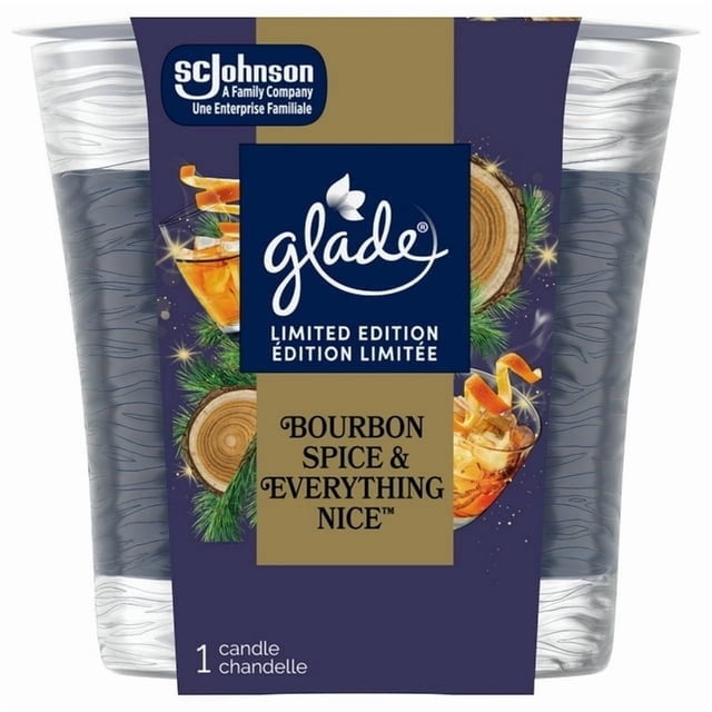 Glade® Scented Candle Air Freshener, Bourbon Spice & Everything Nice™, Stocking Stuffer