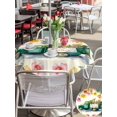 thumbnail image 5 of Outdoor Tablecloth with Umbrella Hole for Patio/Picnic/Party/Camping, Spring Floral Waterproof Table Cloth Round Cover Washable, Farmhouse Truck Oil Painting Vintage Flowers (Dia 54"), 5 of 8