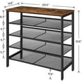thumbnail image 5 of HOOBRO 5-Tier Shoes Rack with Adjustable Mesh Shelves 16-20 Pairs of Shoes Entryway Home Closet Rustic Brown BF12XJ01, 5 of 7