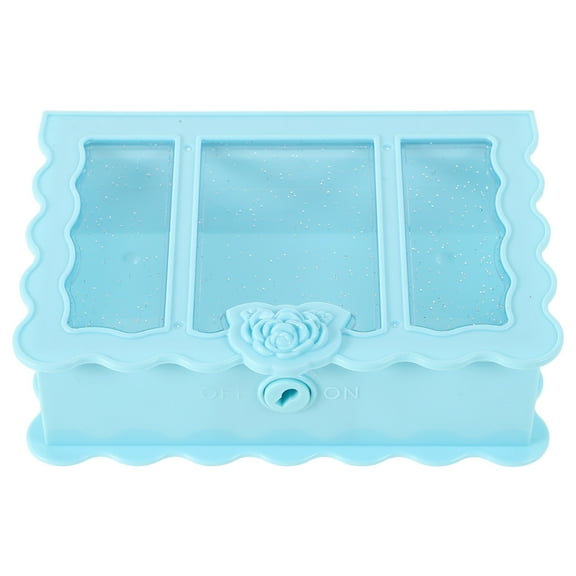 FRCOLOR Kids Jewelry Box Girls Keepsakes Chest Elegant Small Book Shaped Storage Box Cute Hair Accessories Organizer for Toys  Stationery Necklace Earrings