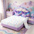 thumbnail image 3 of Manfei 3D Print Amphibian Axolotl 7-Piece Twin Bedding,Cute Salamander Pattern Bedding Comforter Set,Colorful Stars Reversible, 3 of 7