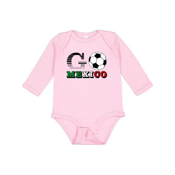 Inktastic Go, Mexico- Soccer, Football Boys or Girls Long Sleeve Baby Bodysuit