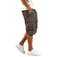thumbnail image 6 of CONZONE Men's Baggy Cargo Shorts Wide Leg Shorts for Men Trendy Elastic Waist Solid Soft Casual Joggers Shorts With Pockets, 6 of 7