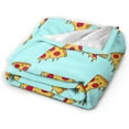 thumbnail image 3 of Pepperoni Pizza Food Throw Blanket Super Soft Warm Bed Blankets for Couch Bedroom Sofa Office Car, All Season Cozy Flannel Plush Blanket Gifts for Girls Boys Teens Adults 60"x50", 3 of 6