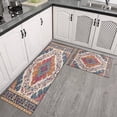 thumbnail image 3 of Kitchen Rugs and Mats Non Skid Washable Bohemian Pink Purple Ethnic Vintage Pattern Carpet Kitchen Mat and Rug Set,Floor Cushion Waterproof Rug,Rubber Backed Area Rugs for Kitchen Laundry, 3 of 7