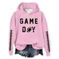 thumbnail image 1 of WEAIXIMIUNG Sweat à Capuche pour Femmes, Imprimé Football Baseball, Col Rond et Manches Longues, 1 of 4