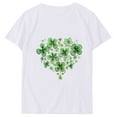 thumbnail image 4 of T-shirts de la Saint-Patrick pour Femmes, Col Rond, Manches Courtes, Imprimé Arbre de Noël, 4 of 4