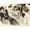 thumbnail image 3 of Charles Dana Gibson 14x11 Black Modern Framed Museum Art Print Titled - Tea Room, 3 of 5