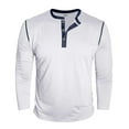 thumbnail image 5 of KHONTS Men's Henley Long Sleeve Shirts Casual Button T-Shirt Classic Basic Cotton Lightweight Stylish Pullover Tees White XXXL, 5 of 7