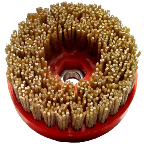 Tenax 4 Inch Diamond Wire Brush Snaillock Backer - 46 Grit