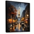 thumbnail image 2 of Designart "Parisian Boulevards With Eiffel Tower" France Floater Framed Canvas Prints, 2 of 5