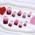 thumbnail image 2 of Valentines Press on Nails Sutaozhi, 24 unidades, pantalones cortos cuadrados con 3D, 2 of 7