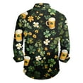 thumbnail image 2 of Men's St. Patrick's Day Shamrock Button Up Shirt Long Sleeve Casual Top, 2 of 3