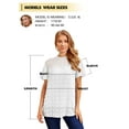 thumbnail image 3 of ZXSXSY Women Crochet Dots Cutout Short Sleeves Mock Neck Blouse Top, 3 of 14