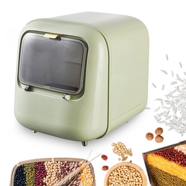 Almacenamiento de contenedores de alimentos Alimentos secos , Frijoles, Granos, Cereales, Azúcar, Alimentos para mascotas, Verde Macarena contenedor de almacenamiento de arroz