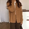 thumbnail image 4 of Fall winter new style YAMXUN sweater cardigan women loose lazy o-neck twist LOVE DOCK knitted jacket, 4 of 5