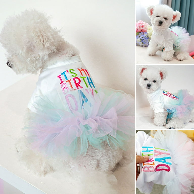 dog birthday dress for girl Dog Birthday Tutu Dress Outfit , Cat Birthday Dress, Dog Dress, Dog Birthday Outfit, Pet Birthday, Customize Dog Dress Clothes