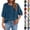 #03 Navy, variant on DENGDENG Embroidered Cotton Linen Tops for Women 3/4 Sleeve Summer Boho Peasant Gauze Blouses Dressy Casual Bohemian Shirts, #03 Blue M