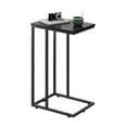 thumbnail image 1 of Mesa auxiliar WLIVE Black C Mesa auxiliar de 2 niveles de acero y madera, 1 of 7