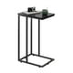 thumbnail image 1 of Mesa auxiliar WLIVE Black C Mesa auxiliar de 2 niveles de acero y madera, 1 of 7